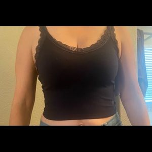 Brand new cropped smocked tank top